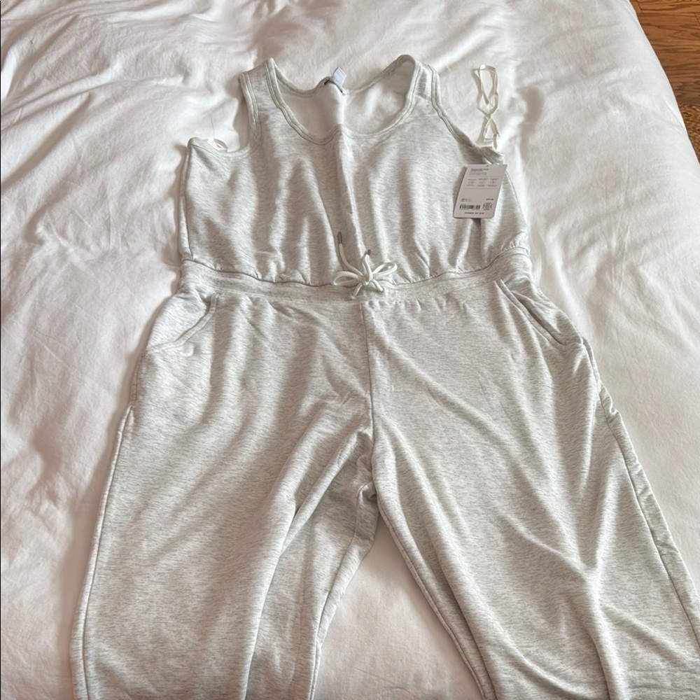 Never worn Athleta Gray Jumpsuit with Elastic Waist
